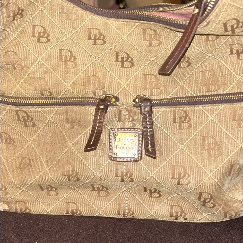 Dooney & Bourke Brown Monogram Shoulder Bag
